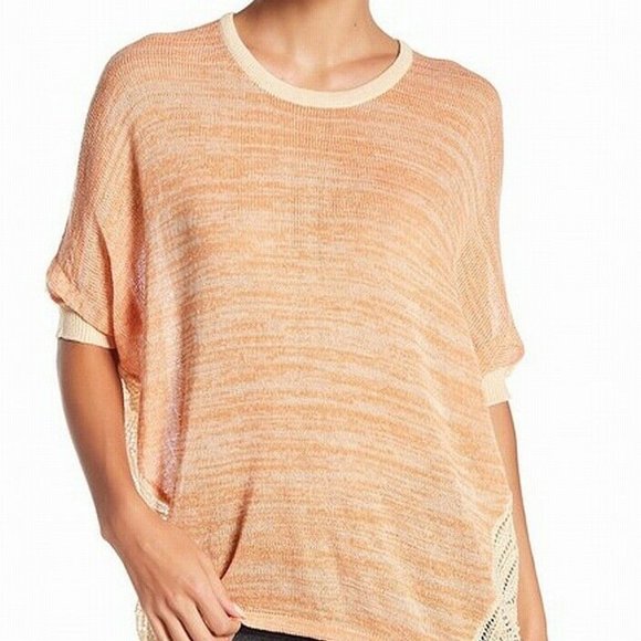 PAPILLON KNIT DOLMAN SLEEVE ORANGE PULLOVER TOP - Picture 1 of 3